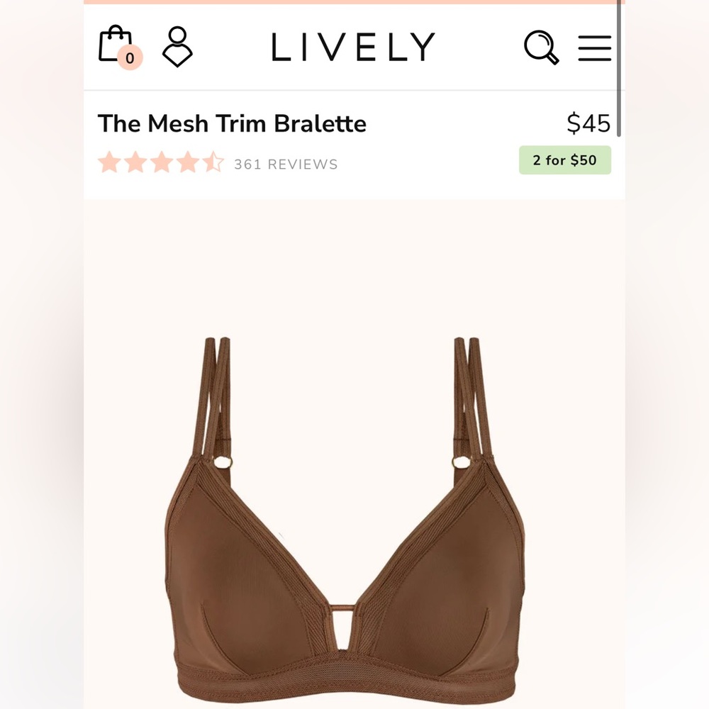 Lively Mesh Bralette Bra